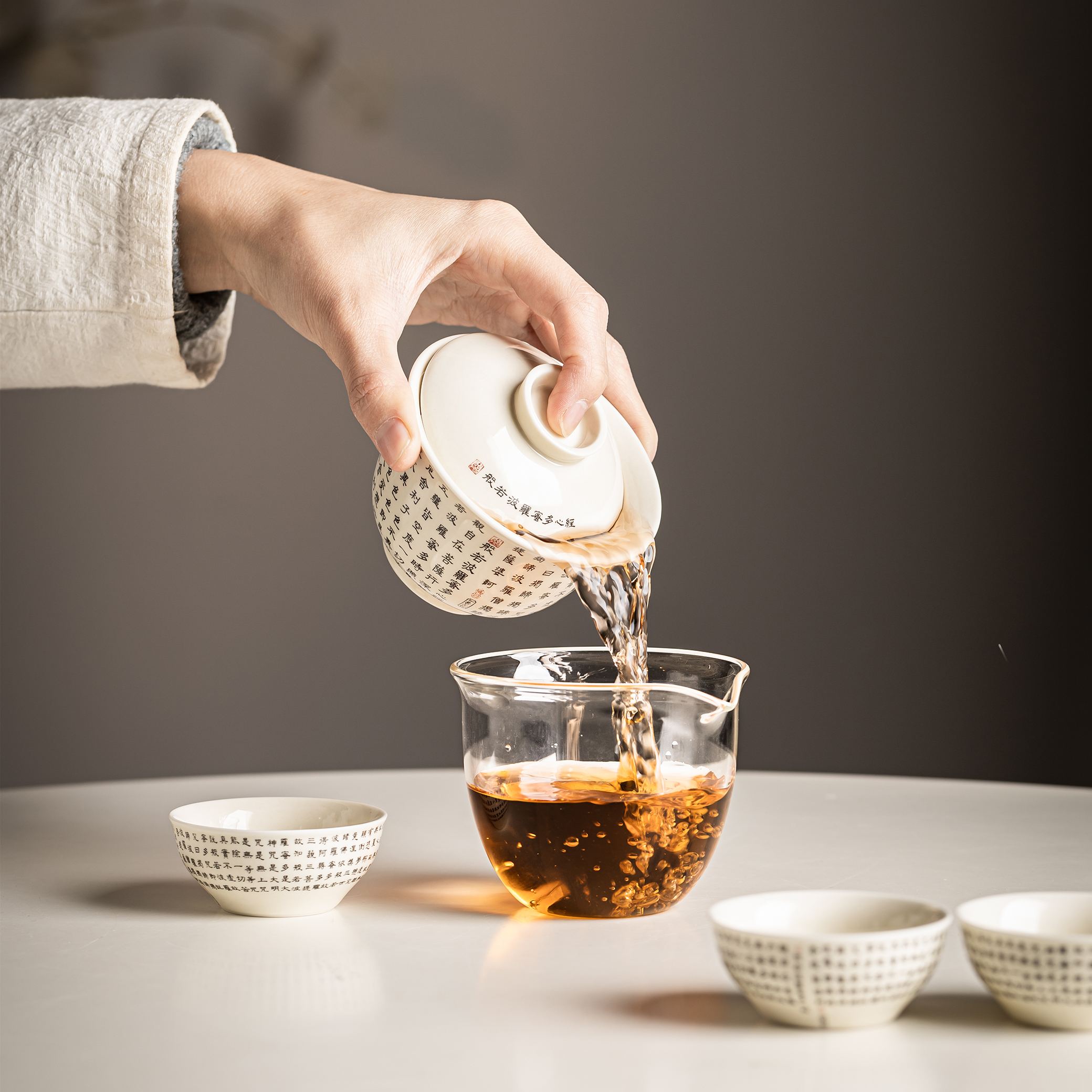 [Copy]“Thousand Buddhas Zen” Portable Tea Set – Gaiwan with Cups | Travel Gongfu Tea Set with Case