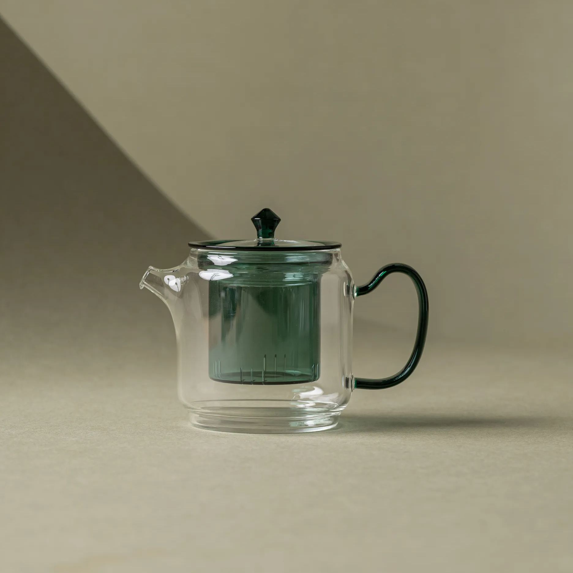 "Mossglow" - High-grade Borosilicate Heat-Resistant Glass Teapot with Infuser