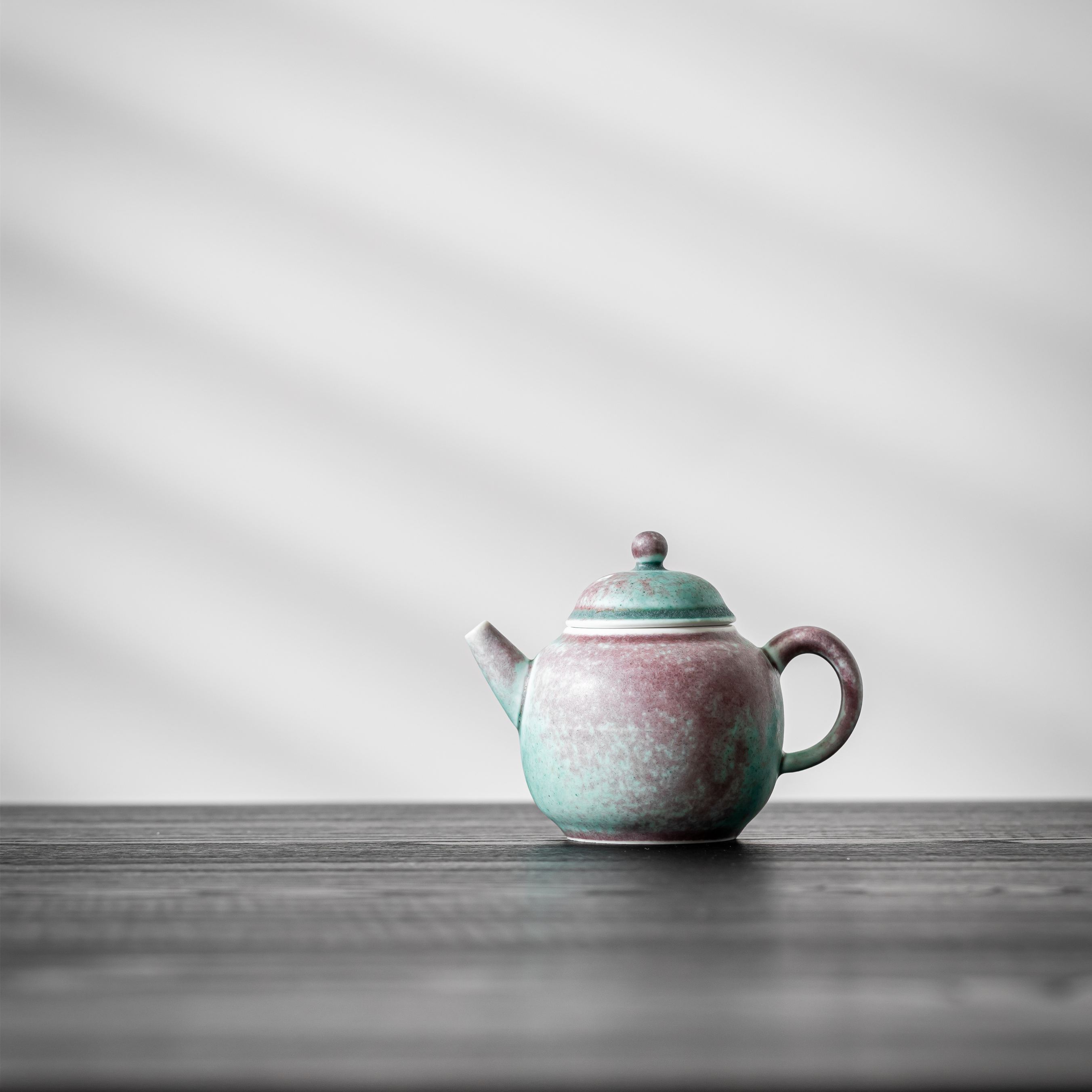 "Blush Spring" - Artisanal Pink-Green Kiln Transformation Gongfu Teapot