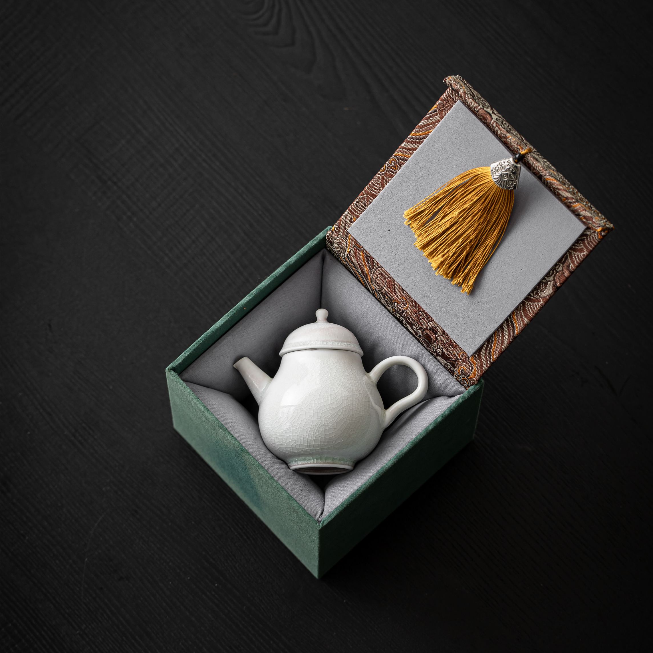 "Moon Frost" - Artisanal Ice Crackle Kiln Transformation Gongfu Teapot