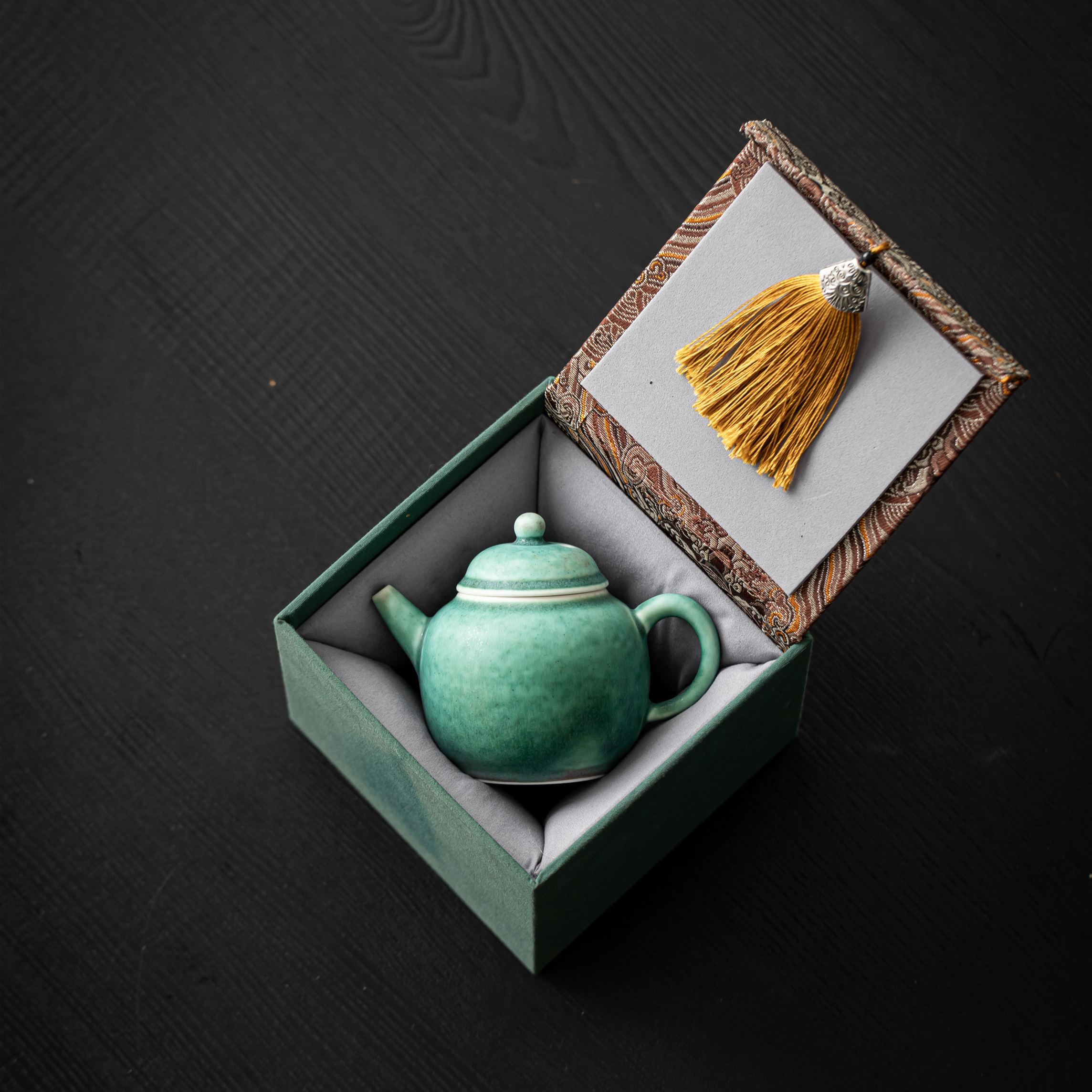 "Cold Emerald" - Artisanal Verdant Kiln-Fired Gongfu Teapot