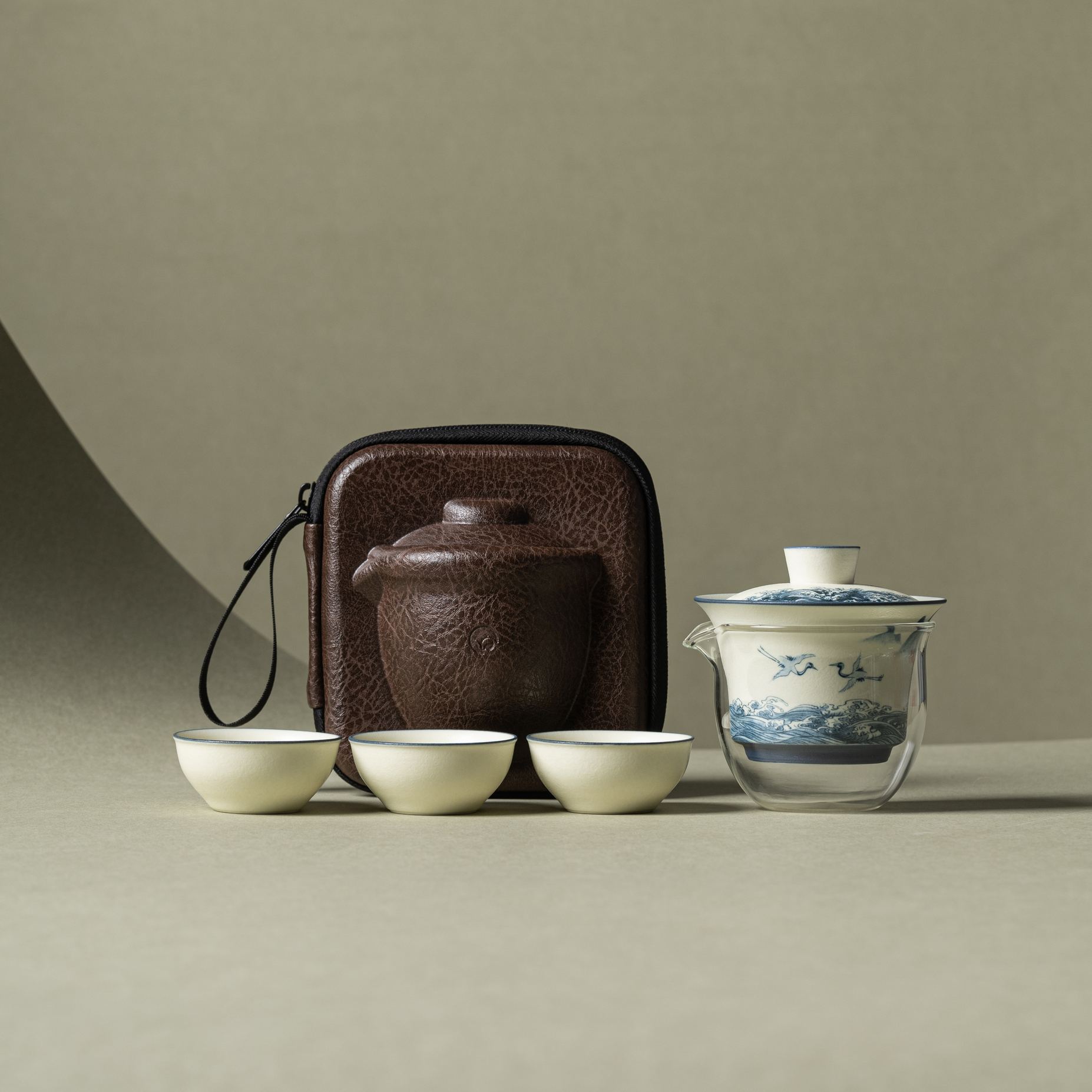 「Upgraded Version」Dragon Emerging from the Sea in Clouds /雲龍出海 (Lid Drain Holes) Travel Set
