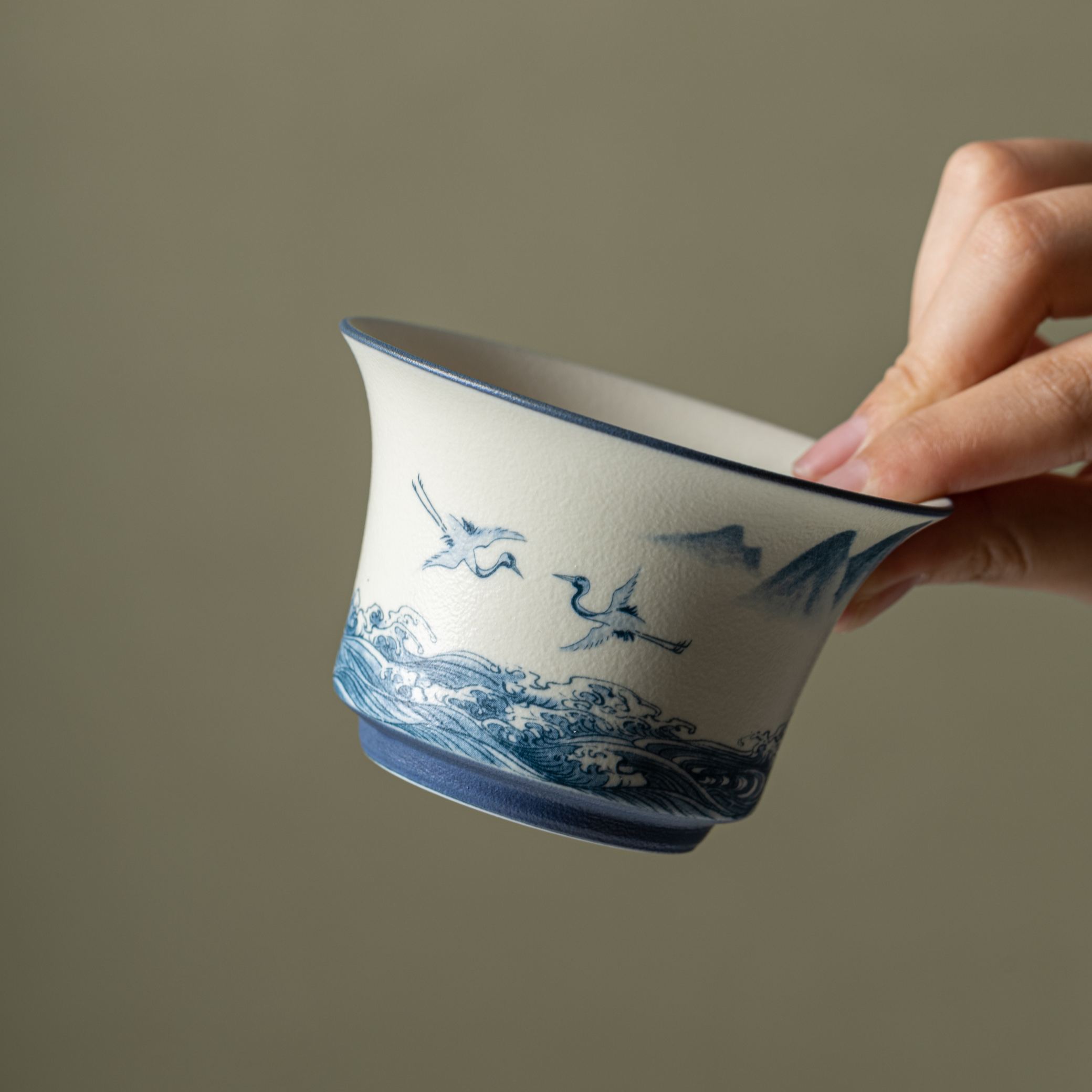 “The Indigo Crane” —— Lid Filter Kung Fu Travel Tea Set