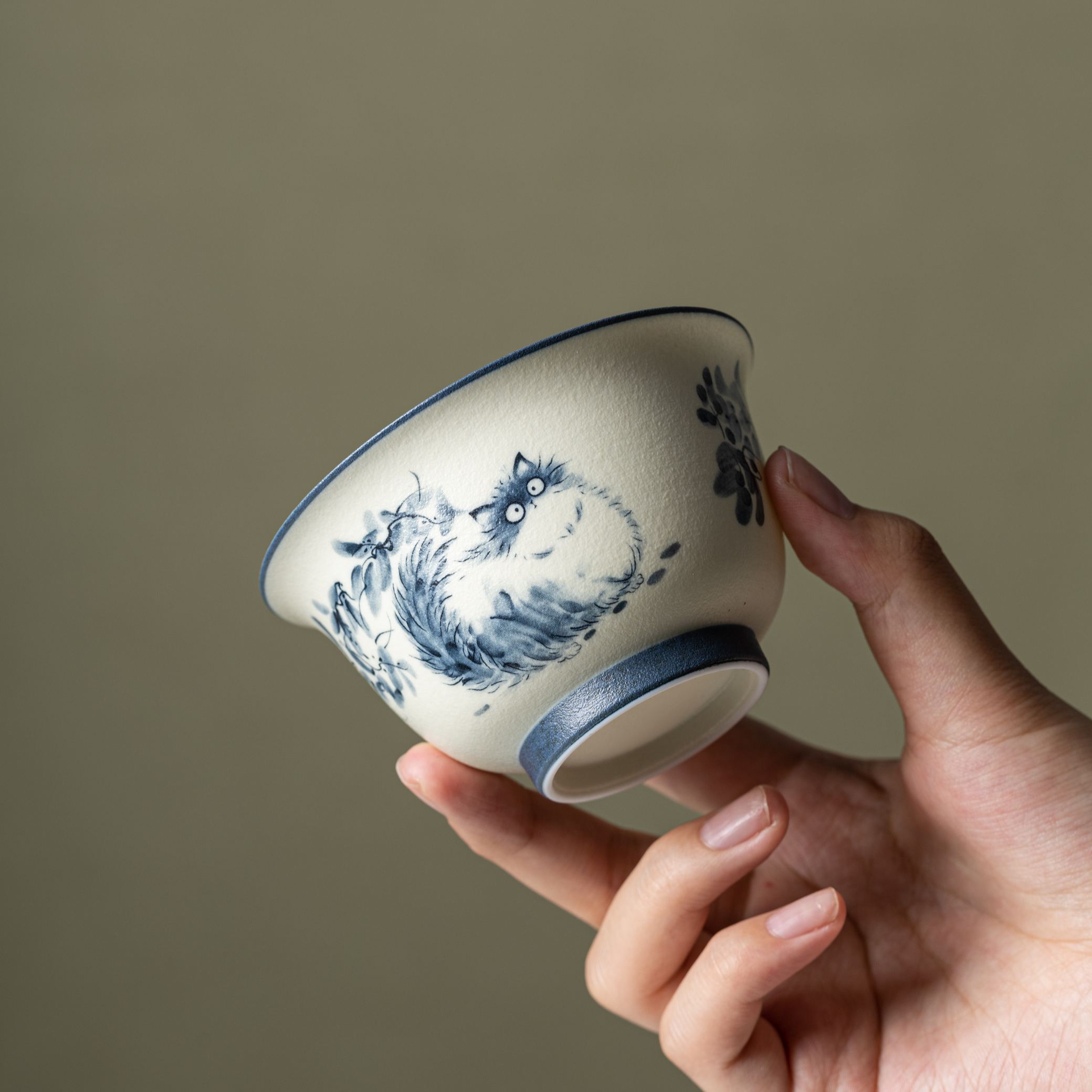 "The Fortune Feline" —— Lid Filter Kung Fu Travel Tea Set