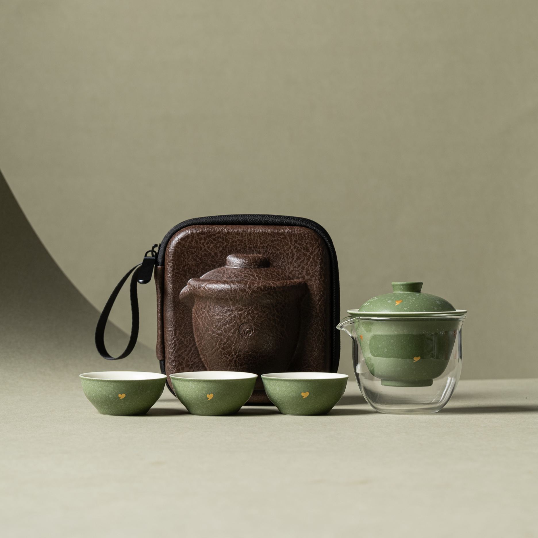 [Copy]"Zen Ink Cat" —— Lid Filter Kung Fu Travel Tea Set