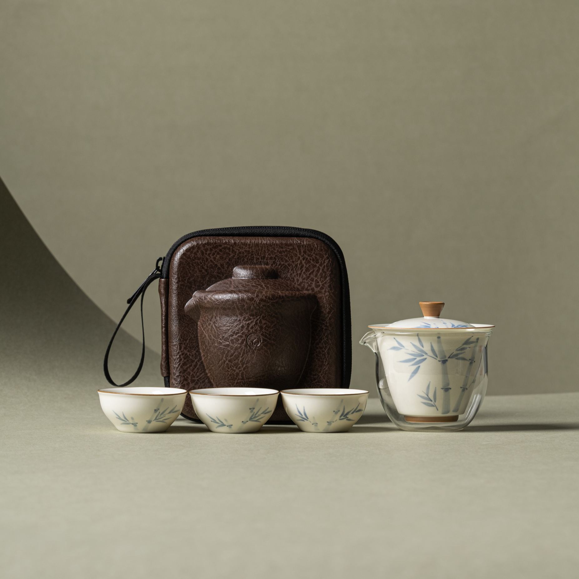 [Copy][Copy]"Zen Ink Cat" —— Lid Filter Kung Fu Travel Tea Set