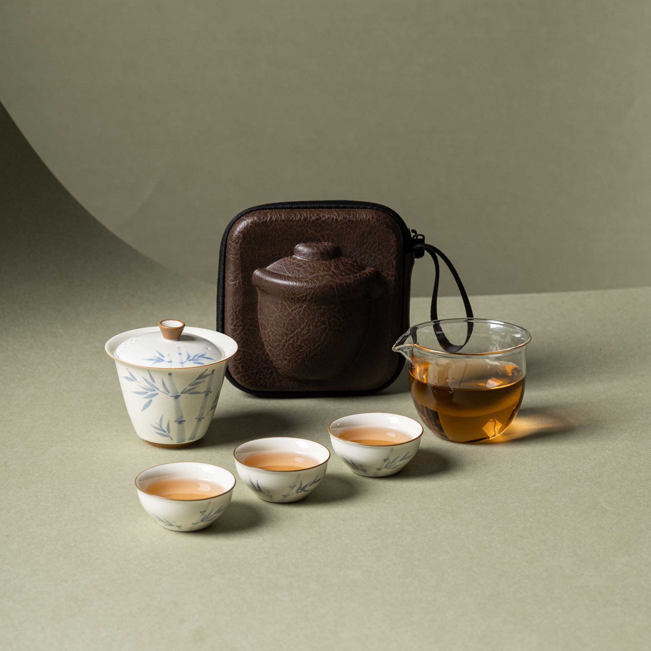 [Copy][Copy]"Zen Ink Cat" —— Lid Filter Kung Fu Travel Tea Set