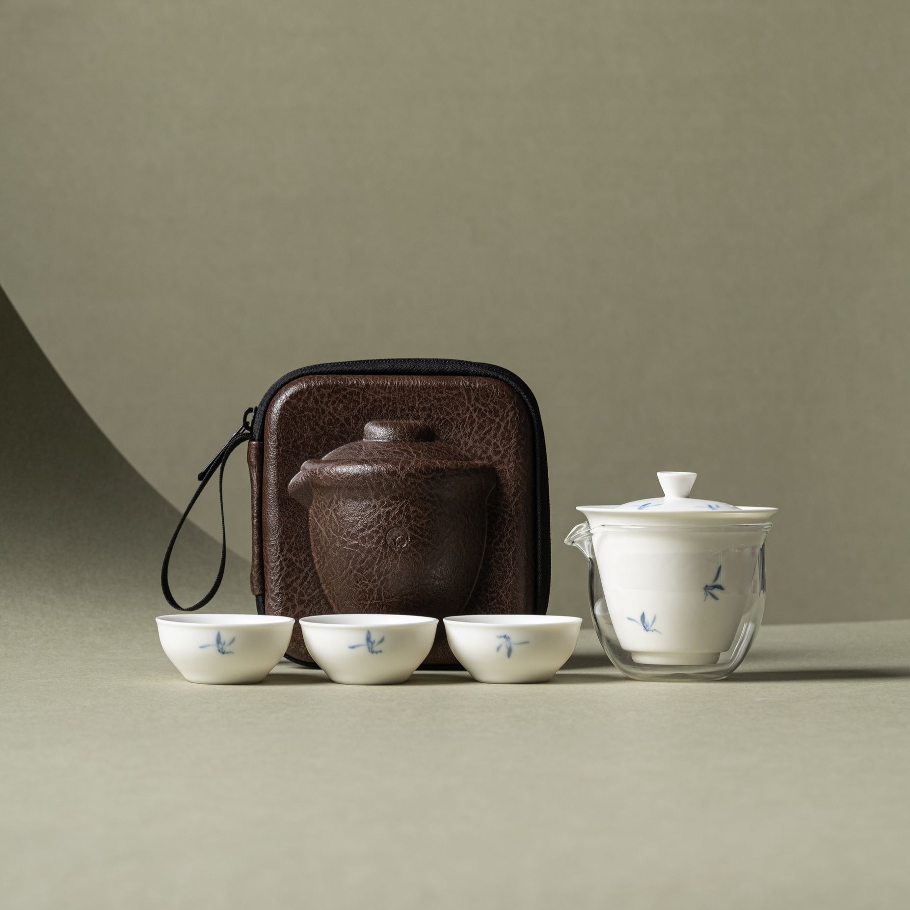 [Copy][Copy][Copy]"Zen Ink Cat" —— Lid Filter Kung Fu Travel Tea Set