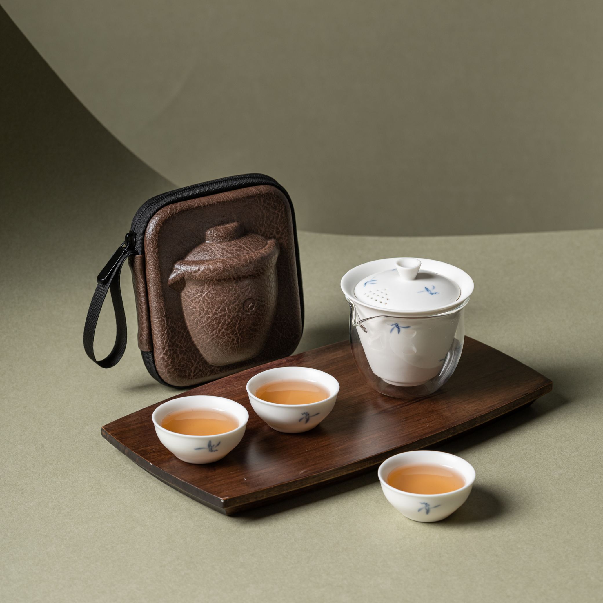 [Copy][Copy][Copy]"Zen Ink Cat" —— Lid Filter Kung Fu Travel Tea Set