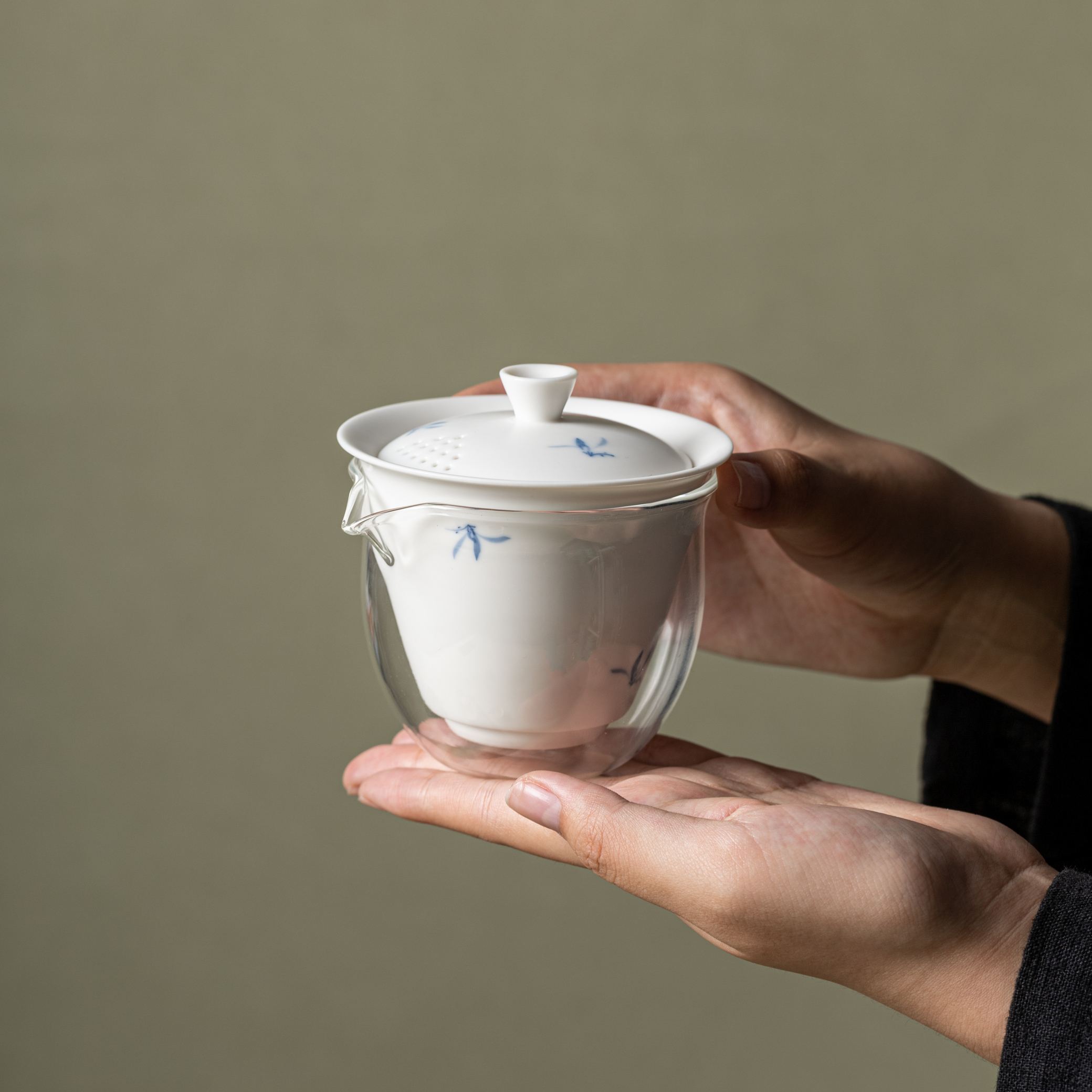 [Copy][Copy][Copy]"Zen Ink Cat" —— Lid Filter Kung Fu Travel Tea Set