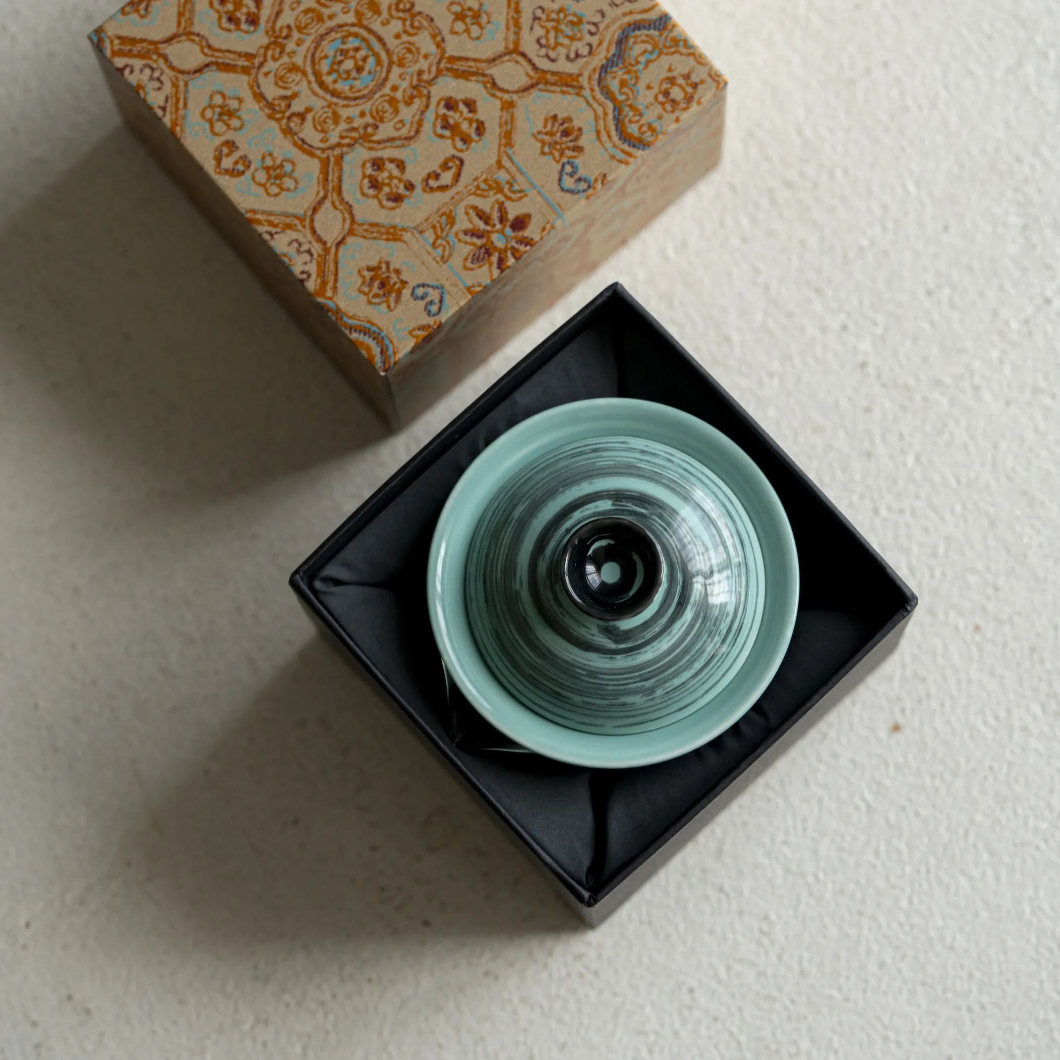 “Ripple” – Hand-Brushed Glaze Natural Texture Tea Set