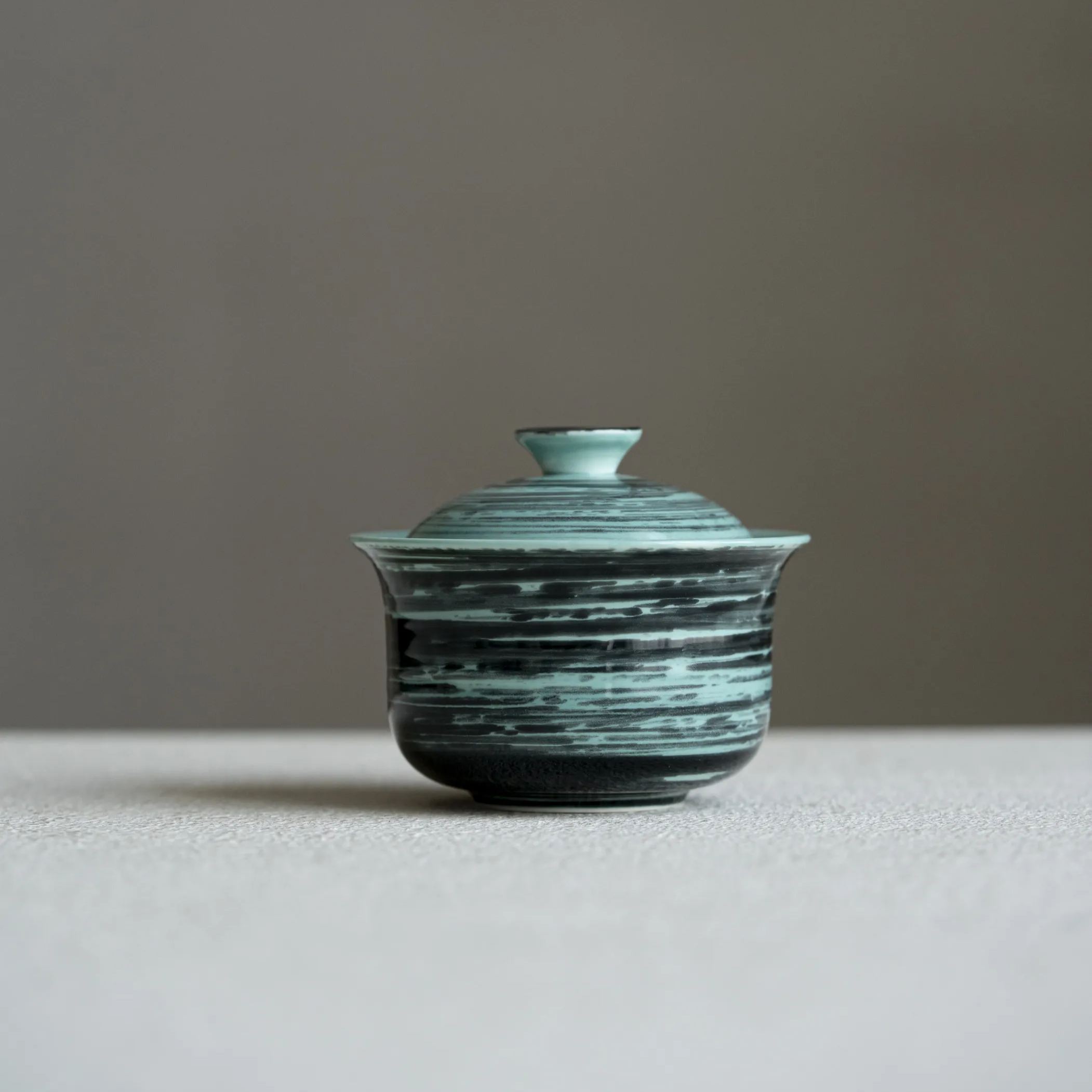 “Ripple” – Hand-Brushed Glaze Natural Texture Tea Set