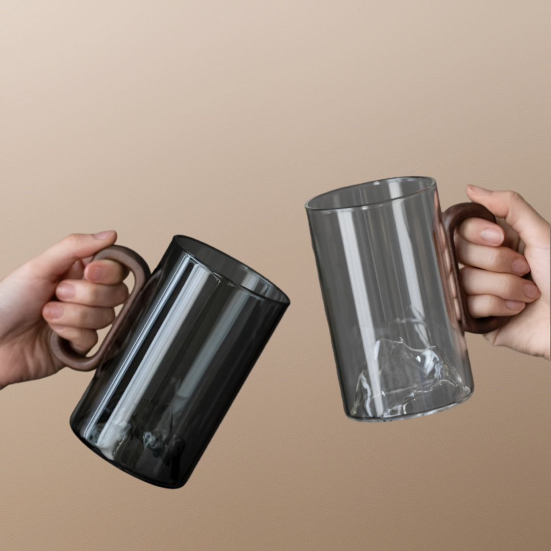 "Peakview" - High-grade Borosilicate Heat-Resistant Glass Tea Mug