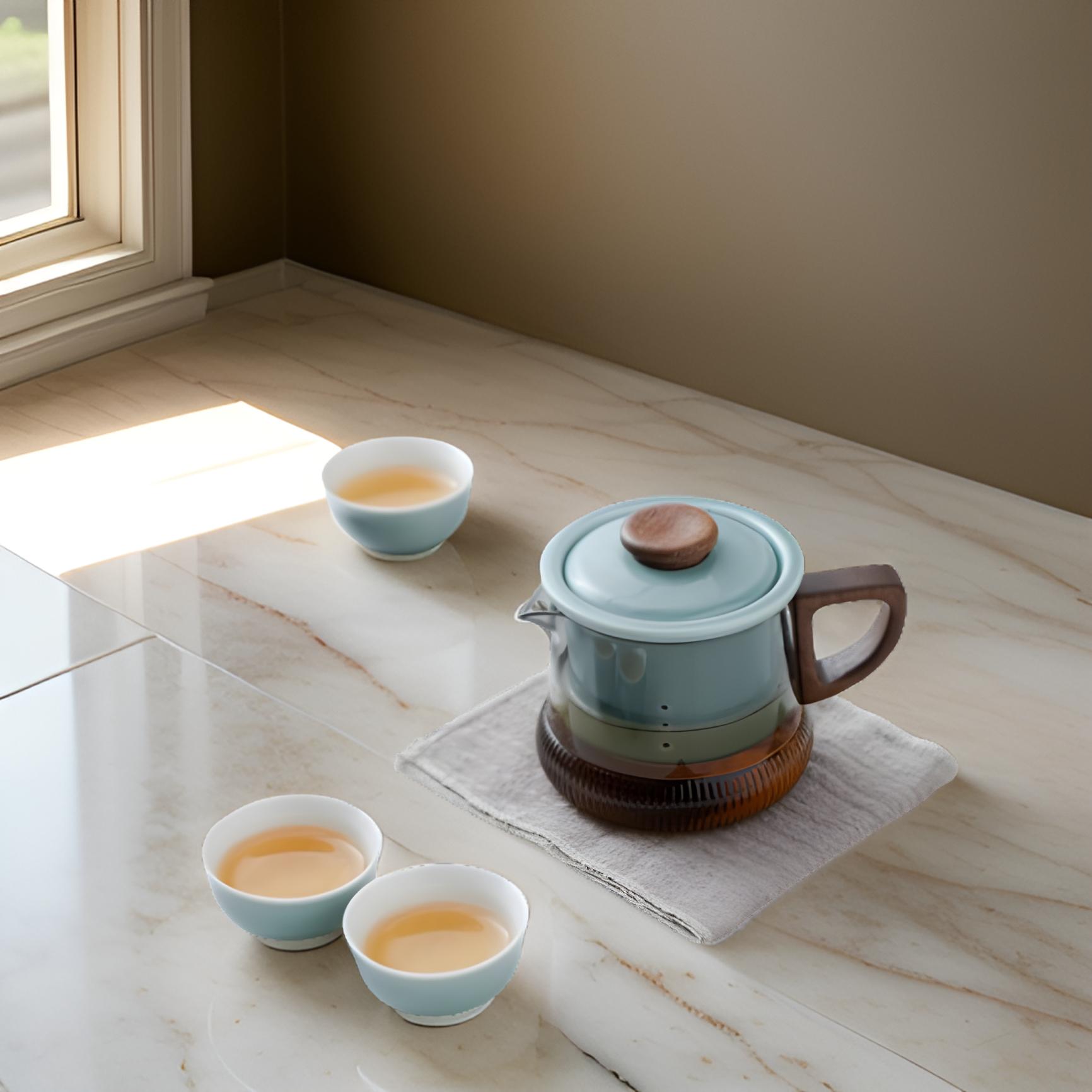 "Reunion" - Handmade Portable Tea Set with Case for Three-TeaTsy Official Website