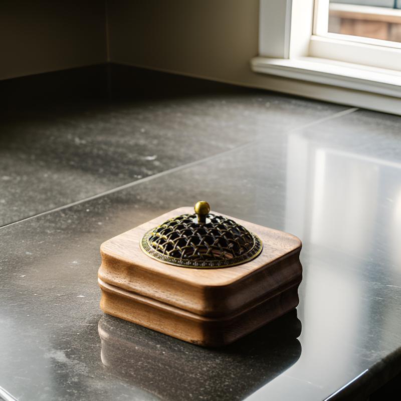 "Wood Talk" - Handcrafted Walnut Incense Holder