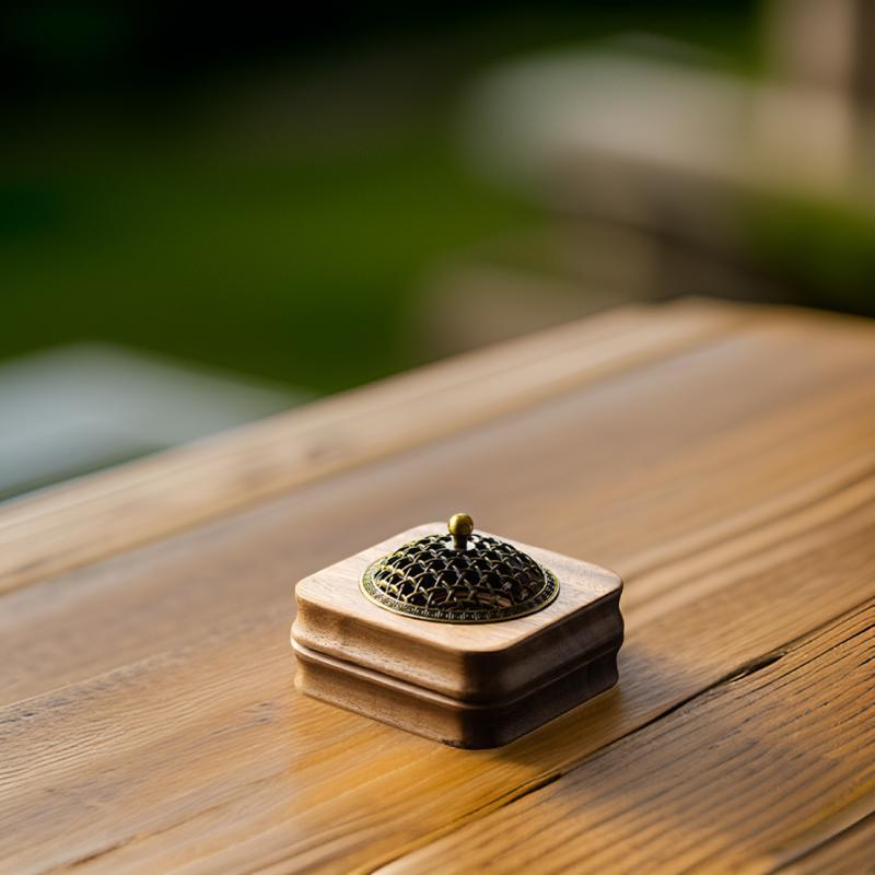 "Wood Talk" - Handcrafted Walnut Incense Holder