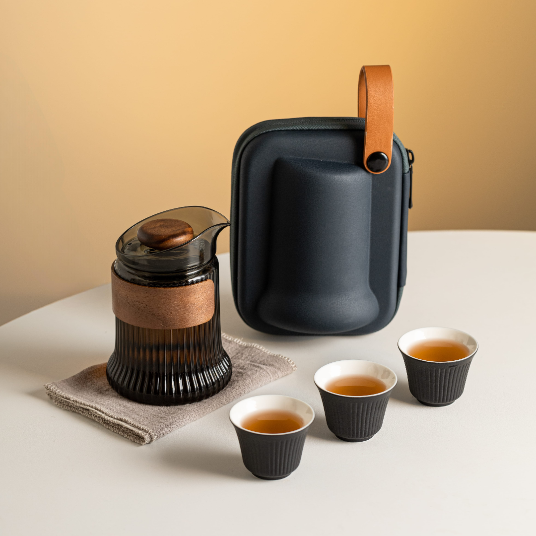“Aura” - Portable Travel Tea Set with Protective Case-TeaTsy Official Website
