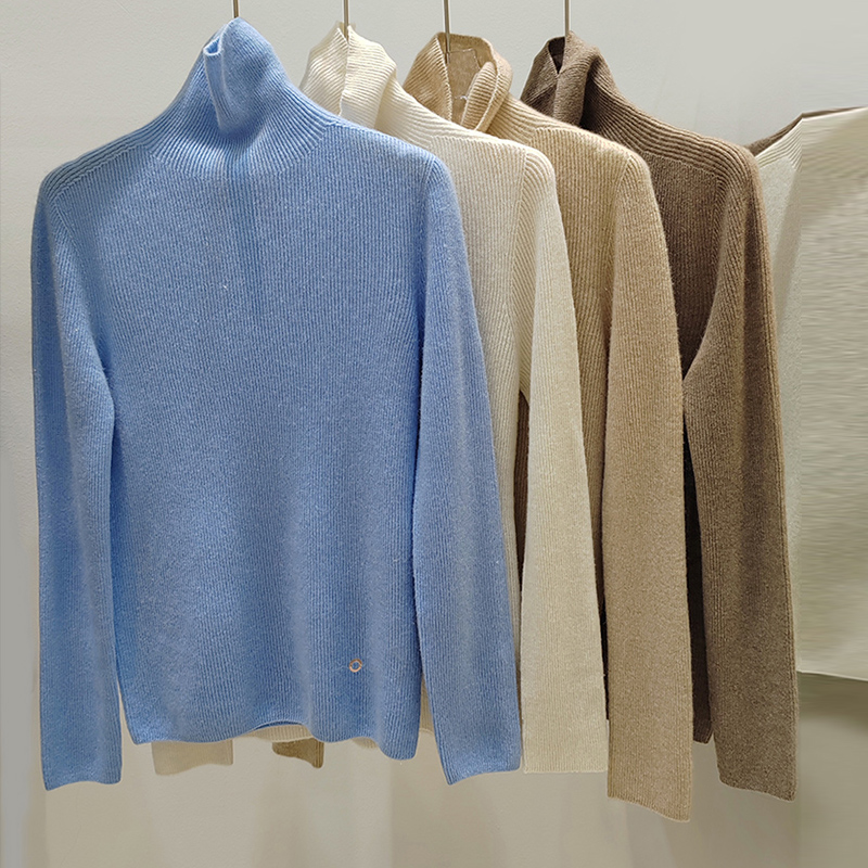 High-quality Women's Pure Cashmere Bottoming Shirt  C1280