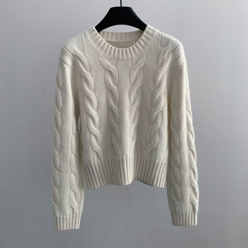 Designer Women Cashmere Fried Dough Twists Pullover  C0114