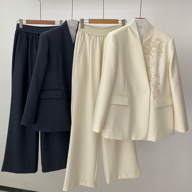 Silk Wool Sequin Nail Bead Flower Two-piece Set  P0843