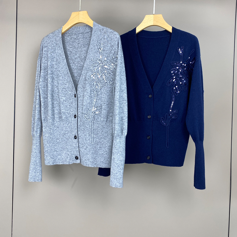 Embroidery Flower Knitted Cardigan C0822