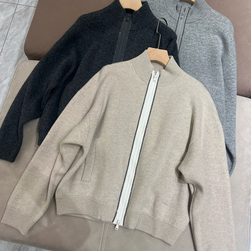 High Quality Cashmere Bead Women's Knitted Cardigans L0901