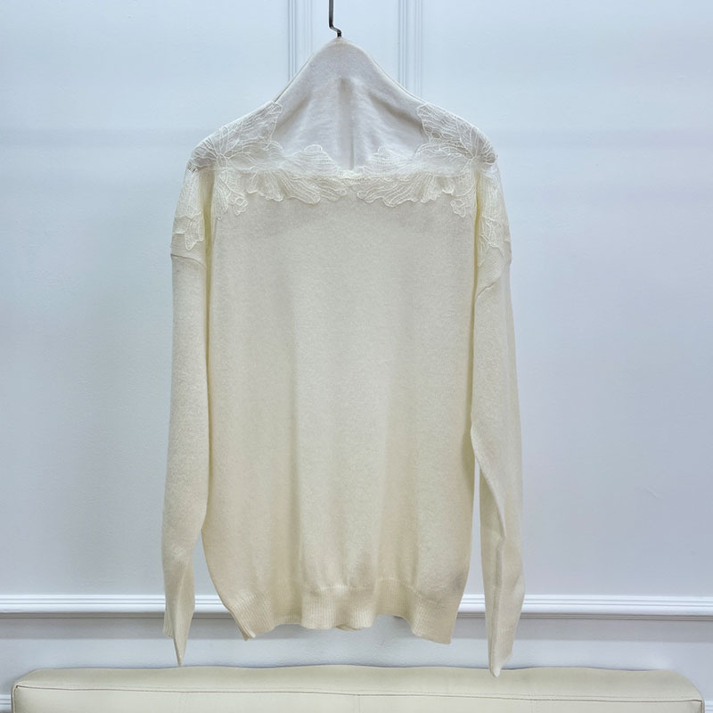Cashmere Knitted Women's Lace Pullover Sweaters L0909