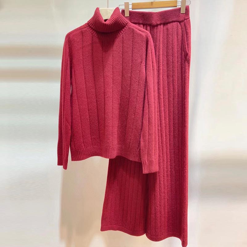 LP High-quality Fashion Cashmere Knitted Two Piece Suit  C0118