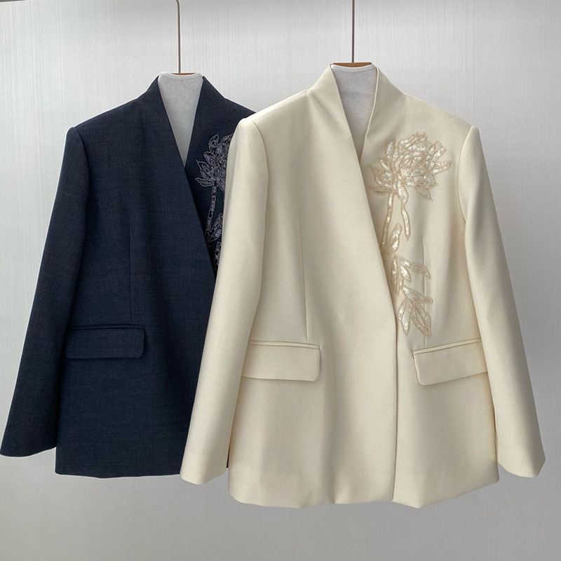 Silk Wool Sequin Nail Bead Flower Two-piece Set  P0843