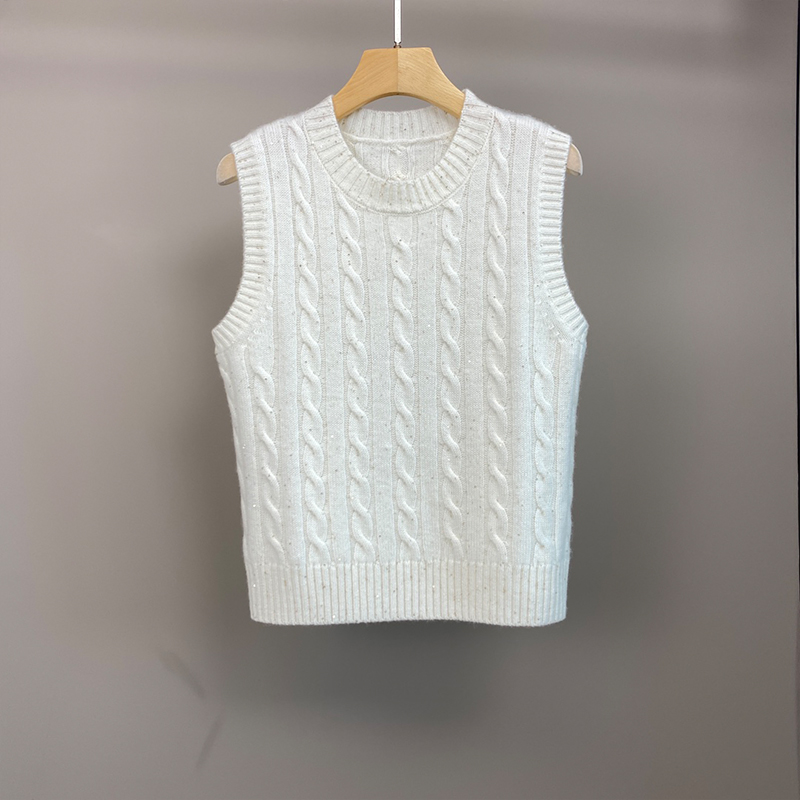  Cashmere Sequin Knit Vest  C0821
