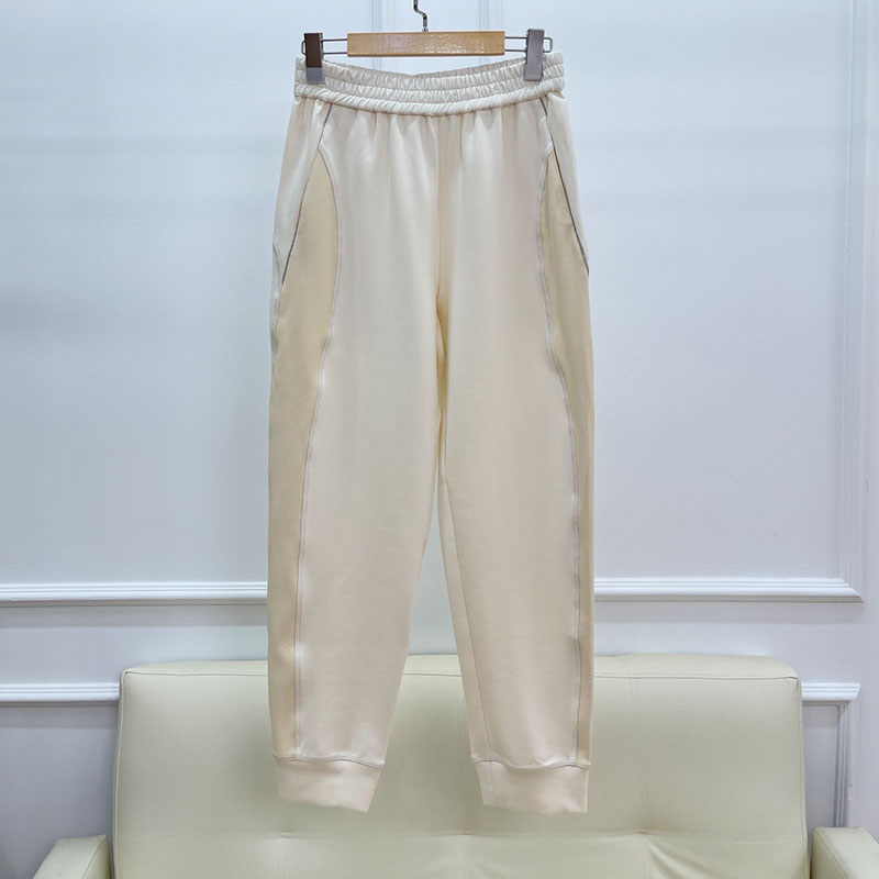 Elastic Waist Straight Leg Lace Up Women's Pants P0914