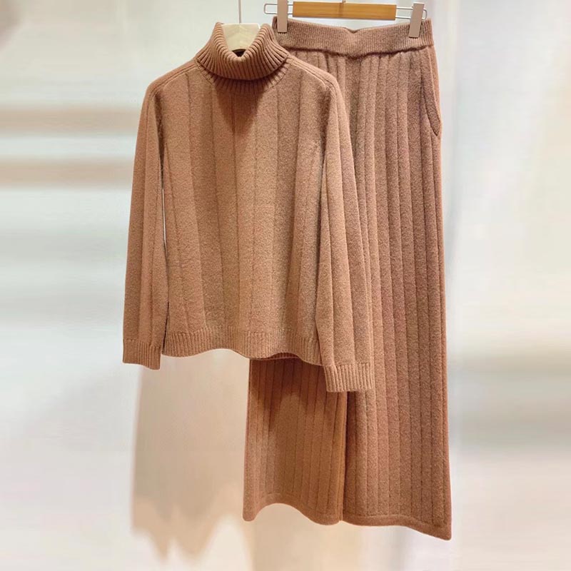 LP High-quality Fashion Cashmere Knitted Two Piece Suit  C0118