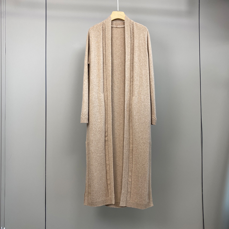  Cashmere Wool Long Knitted Cardigan C0816