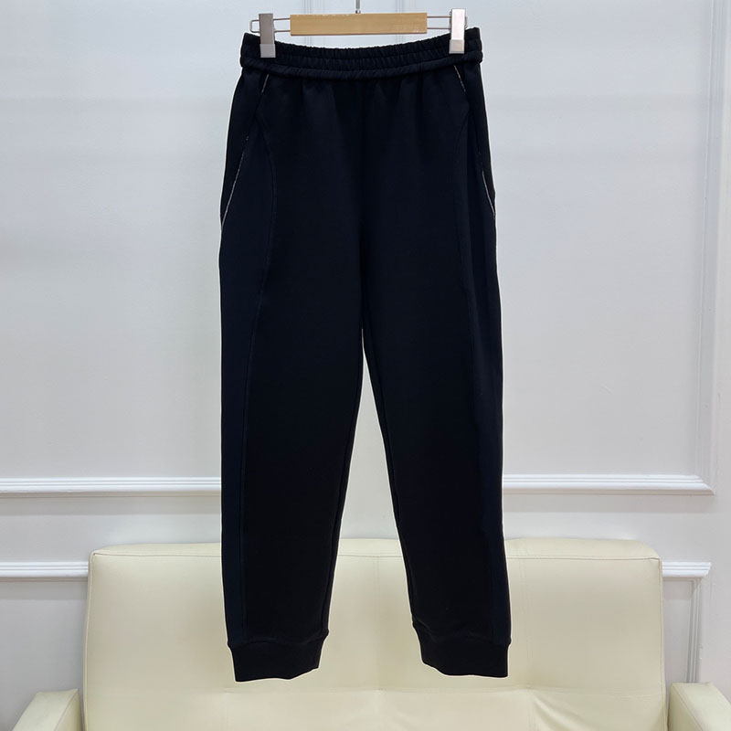 Elastic Waist Straight Leg Lace Up Women's Pants P0914