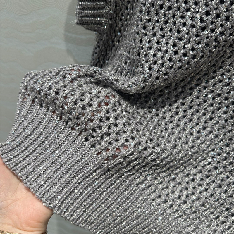 Sequined V-neck Sleeveless Pullover C0827