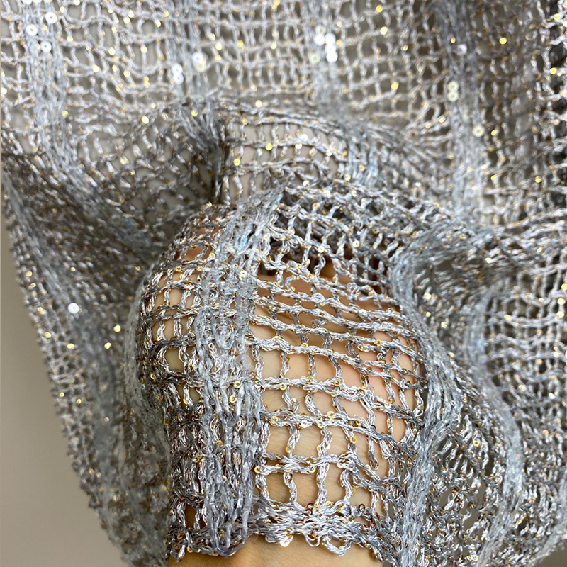 Linen Sequin Hollow Half Skirts C0818