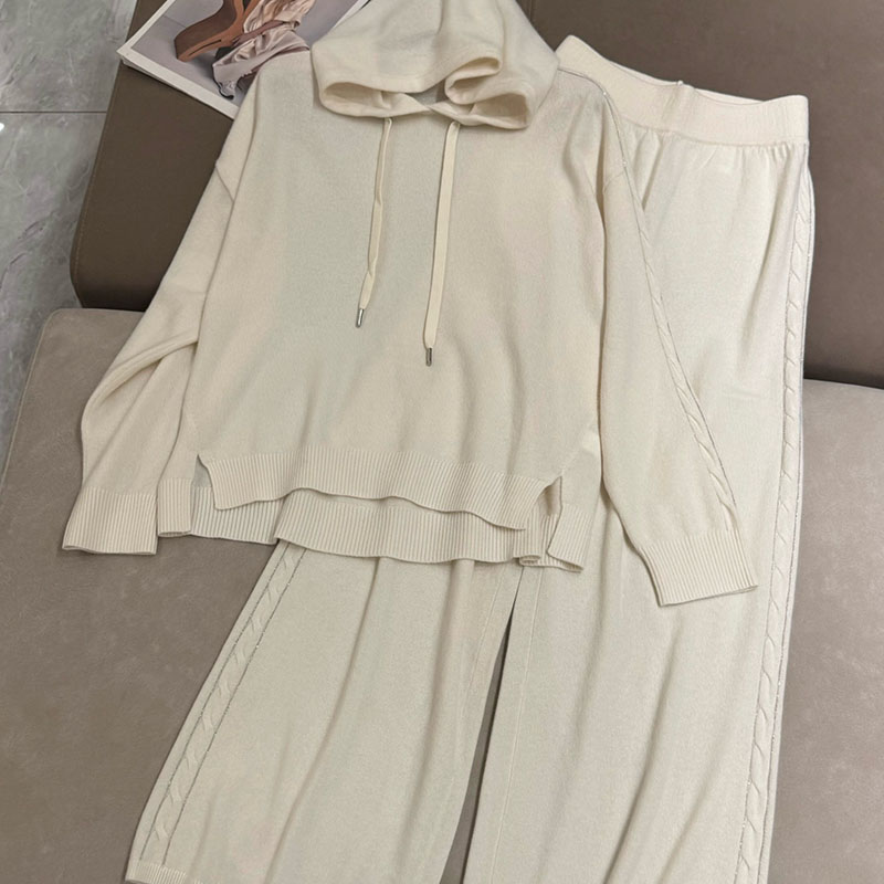 Women Cashmere Two-piece Set P0901