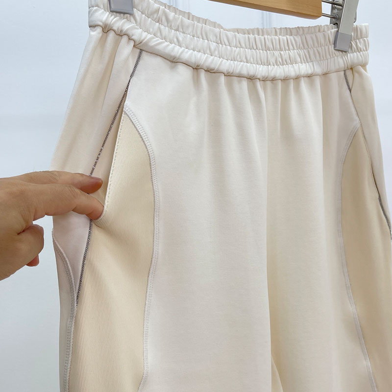 Elastic Waist Straight Leg Lace Up Women's Pants P0914