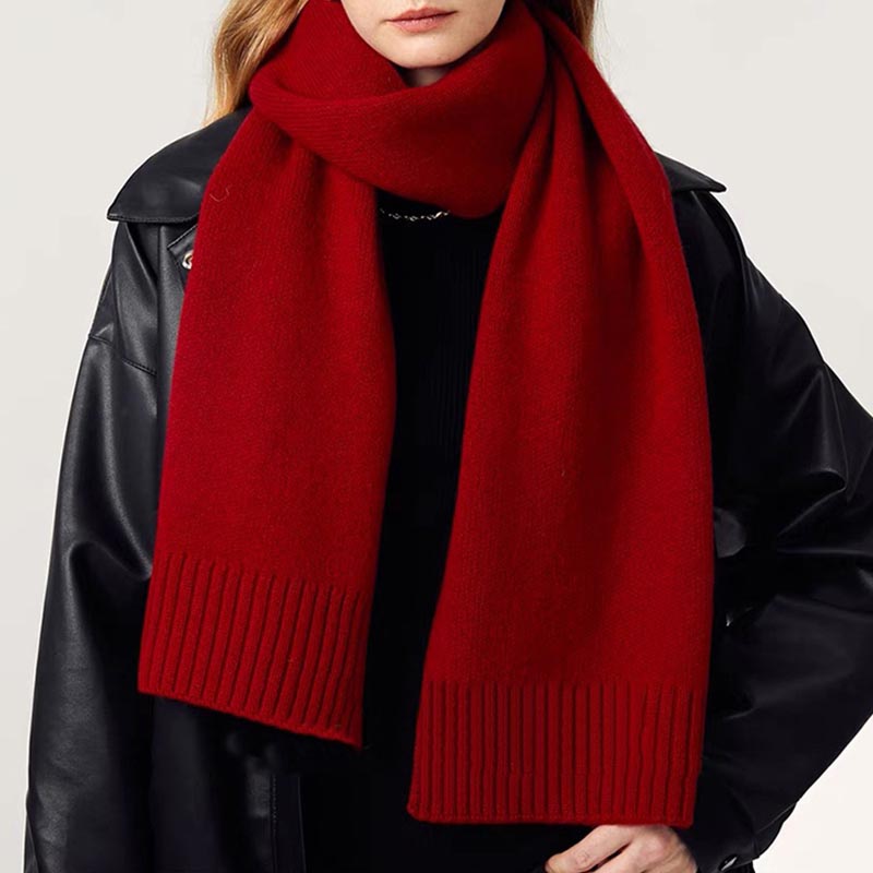 High-quality Soft Wool Warm Solid Color Scarfs  C1275