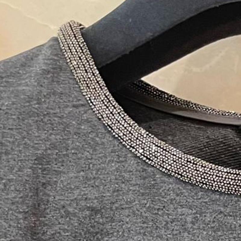 BC Leisure Minimalist High Quality Gray Cotton Midi Dress  C0106