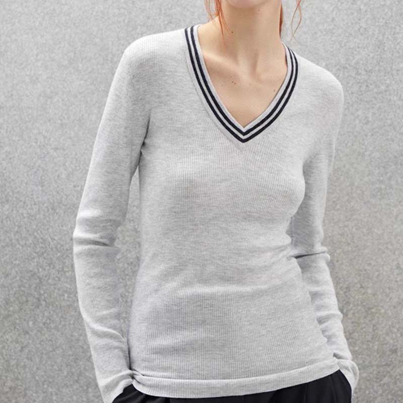 BC Elegant V-neck Slim Fit Cashmere Pullover  C0119