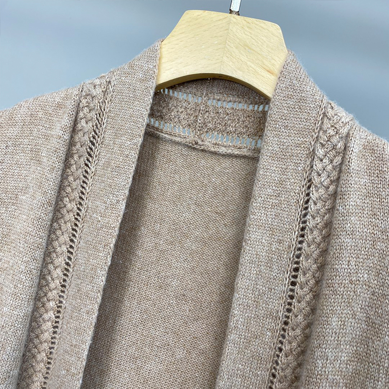  Cashmere Wool Long Knitted Cardigan C0816