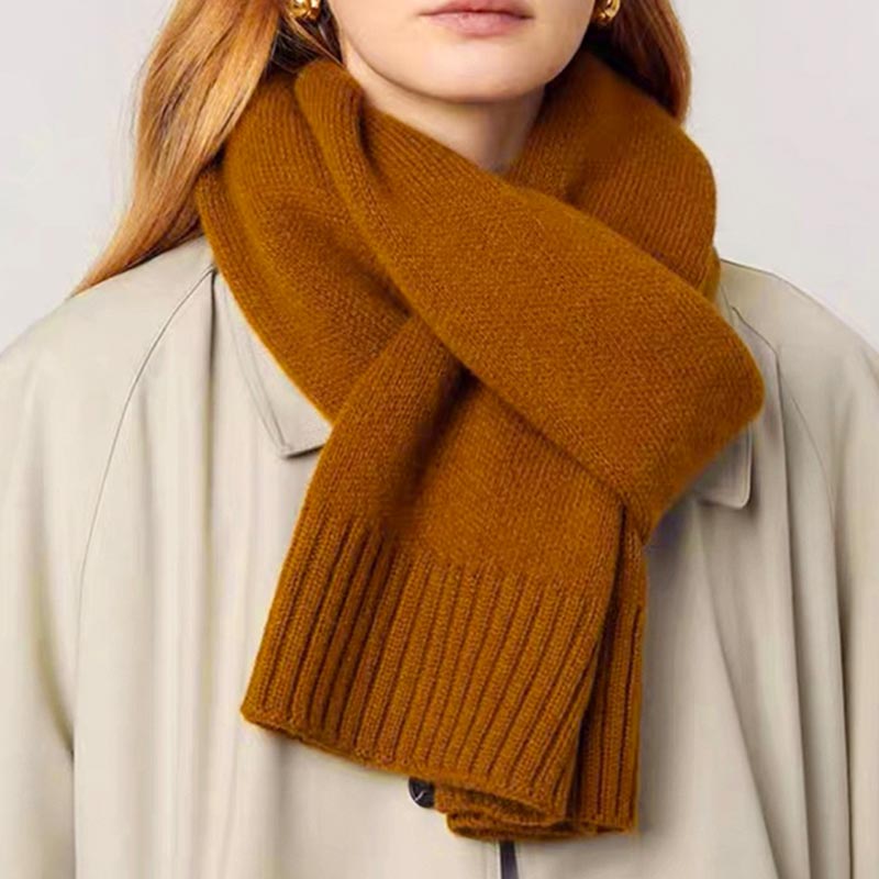 High-quality Soft Wool Warm Solid Color Scarfs  C1275