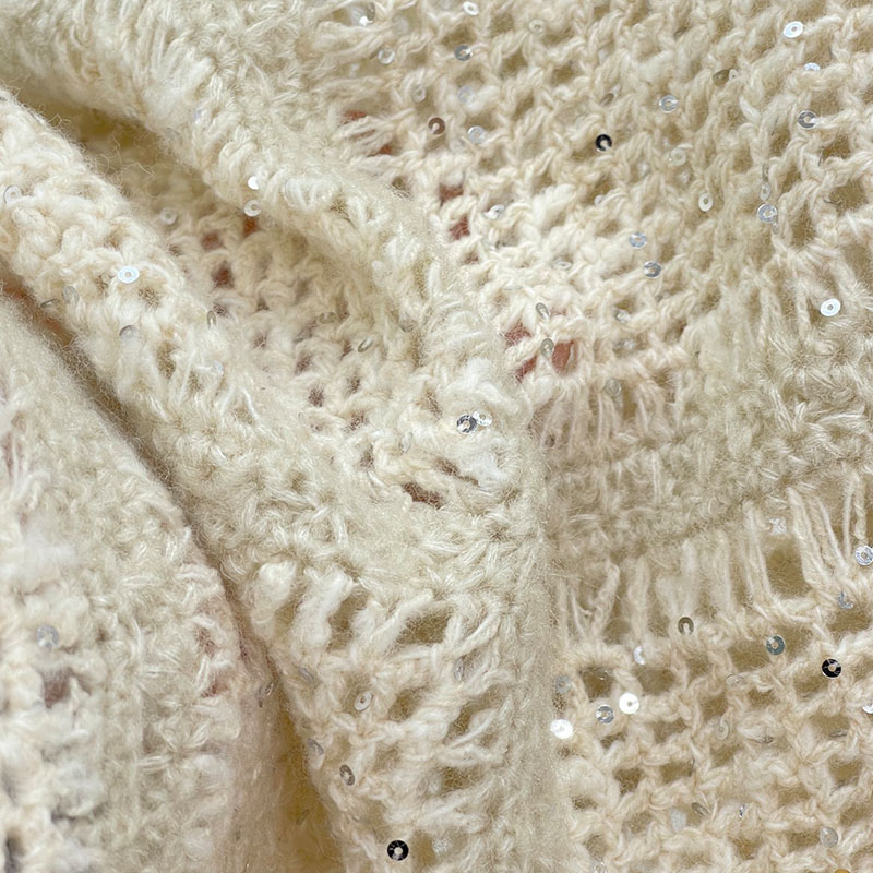 Wool Blend Long Sleeve Women's Knitted Pullover L0847