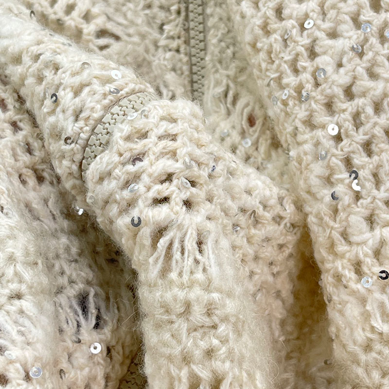 Sequined Long Sleeve Women's Cardigan Sweater L0848