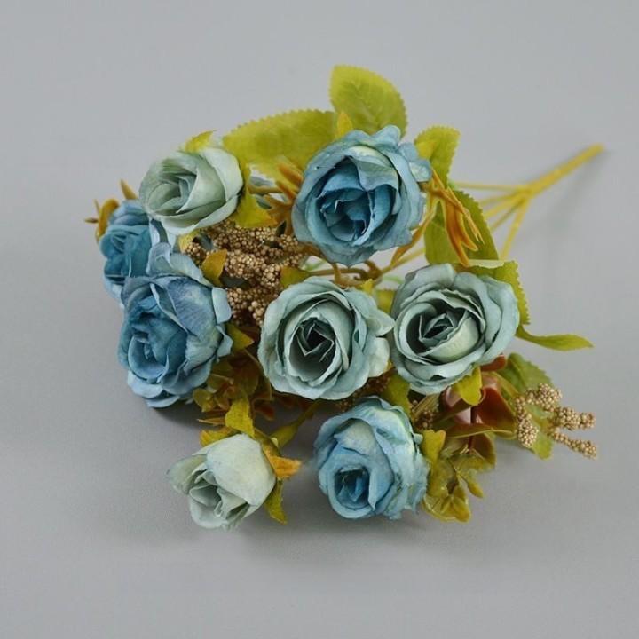 Rose Hot Pink Daisy Faux Flowers Bouquet for Bohemian Weddings and Bridal Flower Arrangements-Apripex