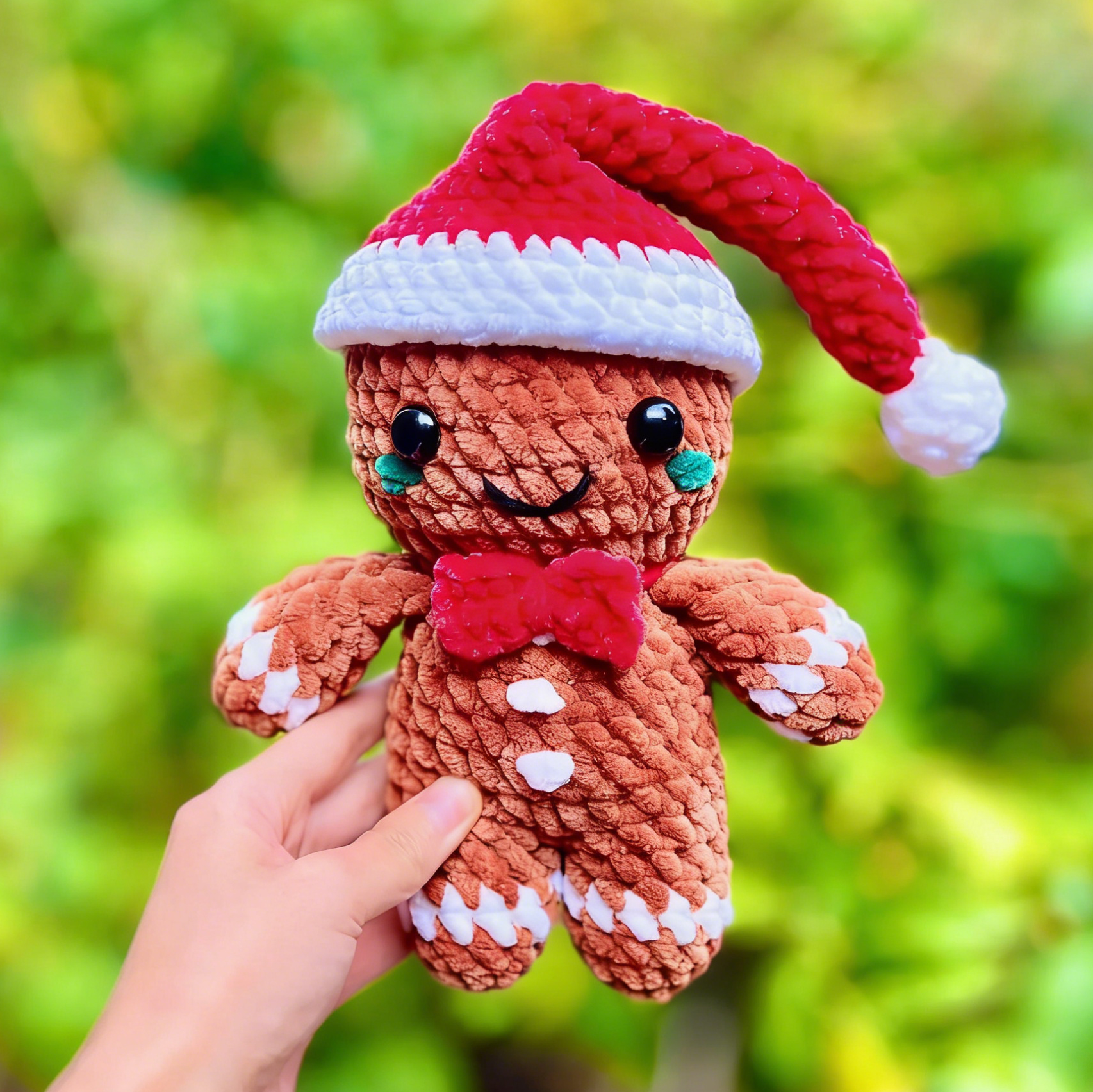 No Sew Gingerbread Man and Woman Crochet Pattern (no sew christmas crochet pattern, gingerbread man crochet pattern, amigurumi gingerbread)