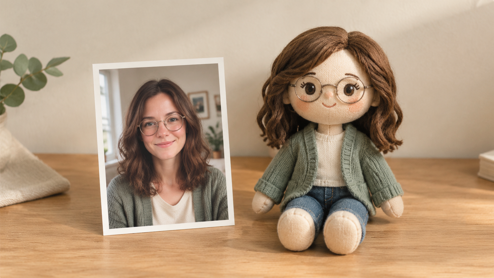 Personalized Doll for Adults — From a Real Photo to a Handmade Fabric Plush Doll