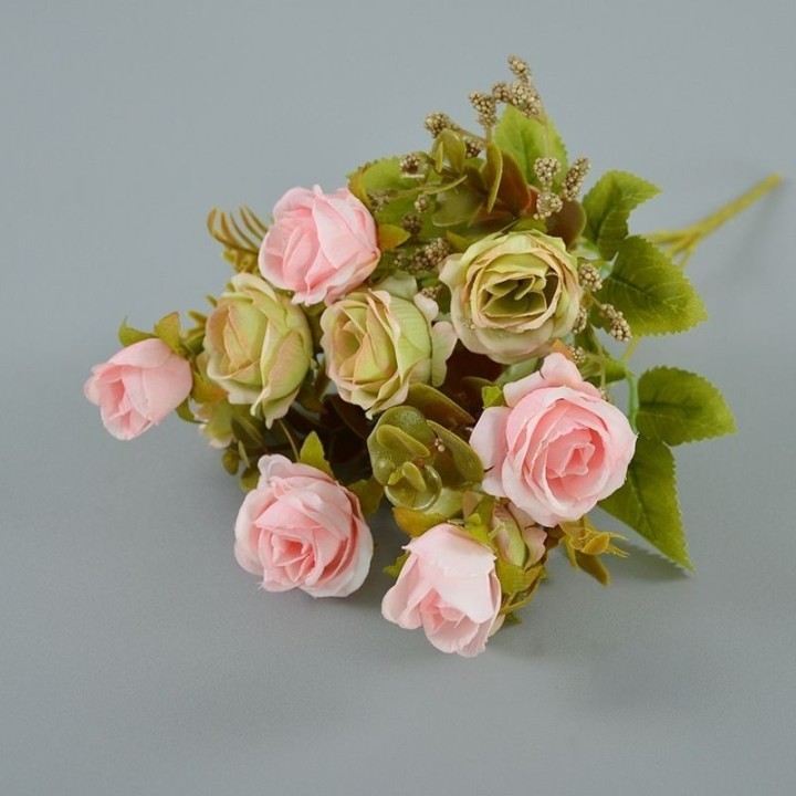 Rose Hot Pink Daisy Faux Flowers Bouquet for Bohemian Weddings and Bridal Flower Arrangements-Apripex