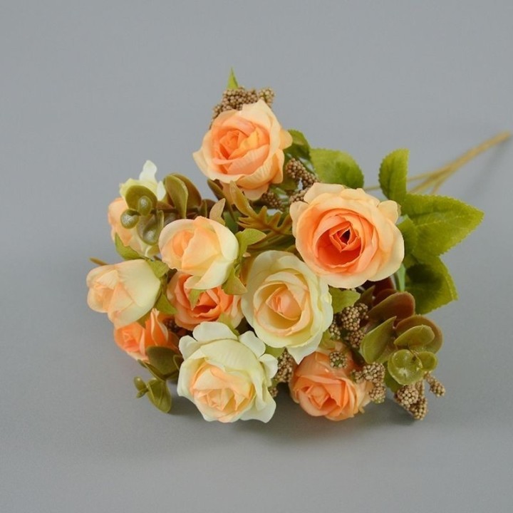 Rose Hot Pink Daisy Faux Flowers Bouquet for Bohemian Weddings and Bridal Flower Arrangements-Apripex